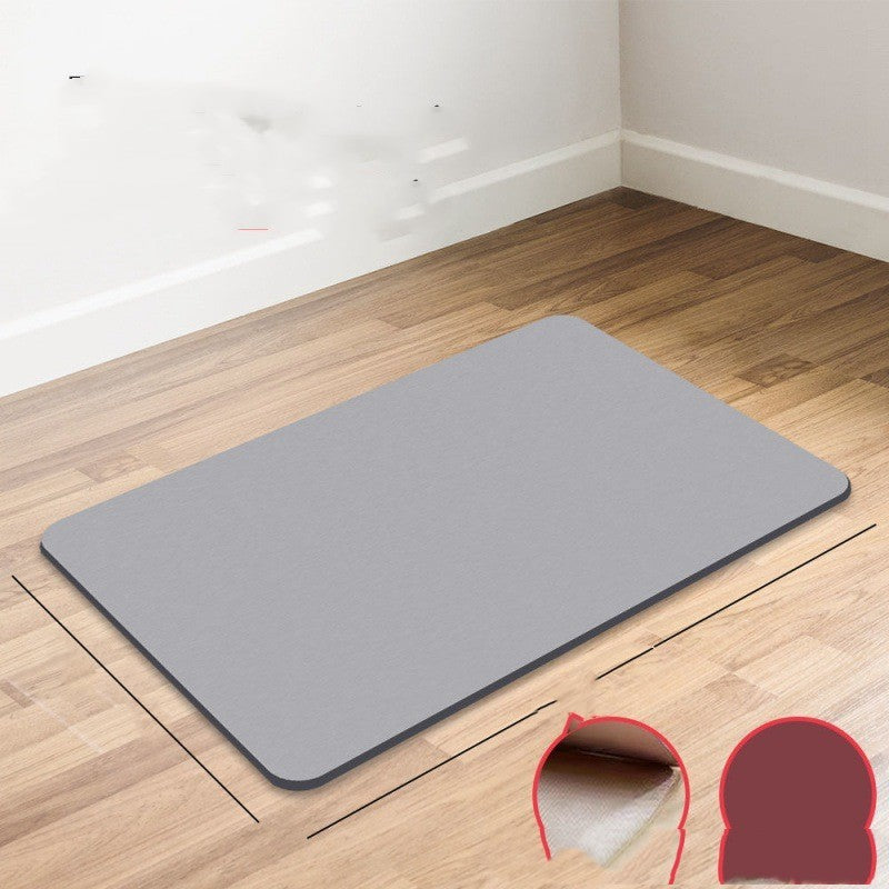 Quick-Dry Diatom Mud Mat Ultra-Absorbent Bath Mat, Anti-Mold