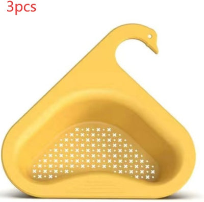 Stylish Swan Sink Drain Basket Modern Kitchen Organizer