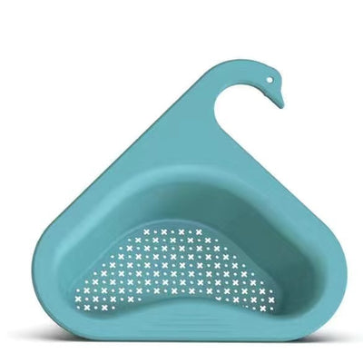 Stylish Swan Sink Drain Basket Modern Kitchen Organizer