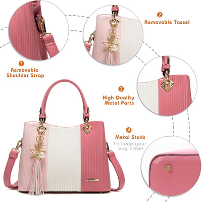 Pomelo Best Handbag Multiple Pockets, Pretty Color Combination, Ladies' Bag