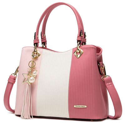 Pomelo Best Handbag Multiple Pockets, Pretty Color Combination, Ladies' Bag