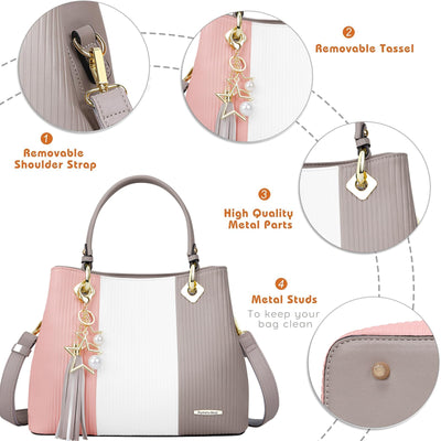 Pomelo Best Handbag Multiple Pockets, Pretty Color Combination, Ladies' Bag