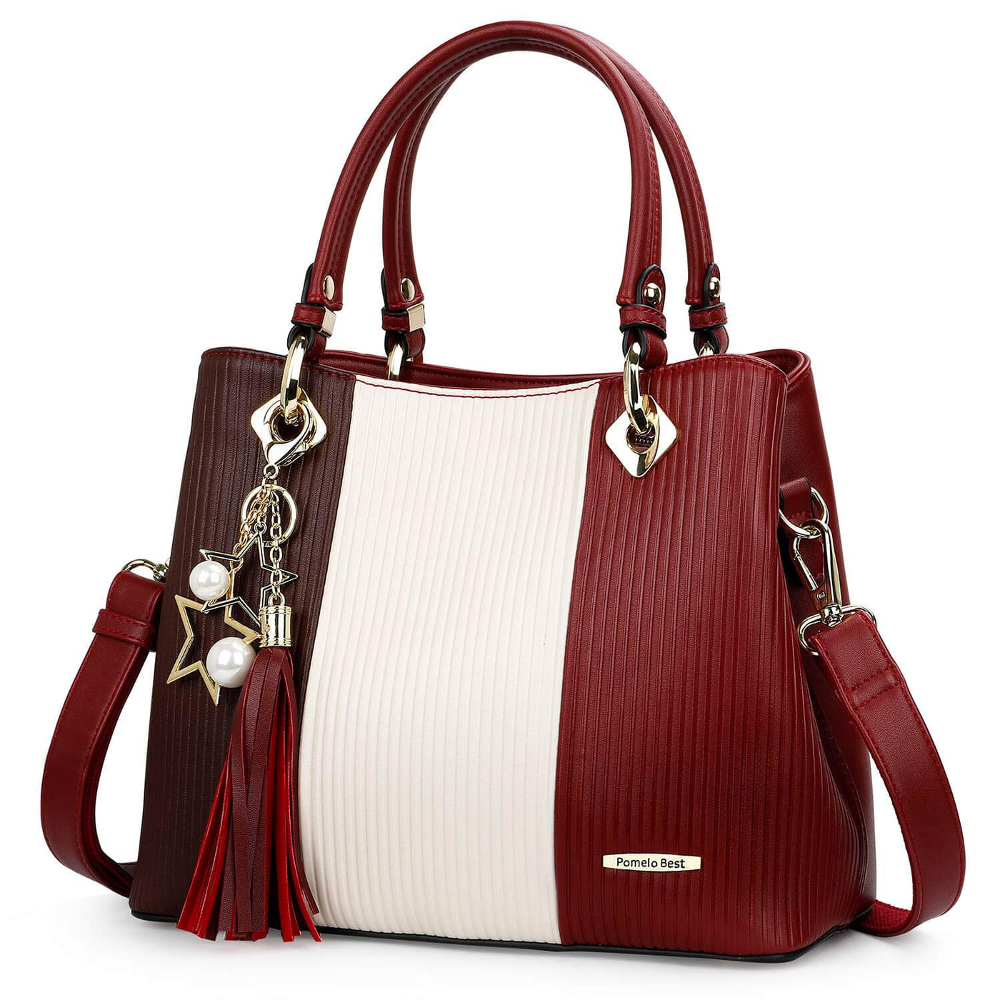 Pomelo Best Handbag Multiple Pockets, Pretty Color Combination, Ladies' Bag