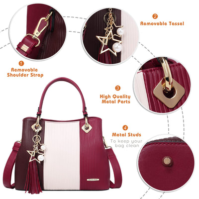 Pomelo Best Handbag Multiple Pockets, Pretty Color Combination, Ladies' Bag