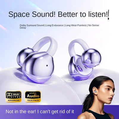 M91 AI Translation Ear Clip Headset | Bluetooth 5.3, HD Sound