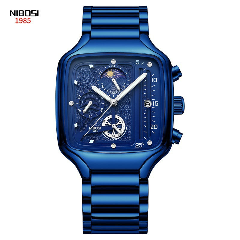 Student Waterproof Square Watch Calendar, Personalized Quartz Watch