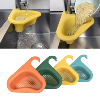 Stylish Swan Sink Drain Basket Modern Kitchen Organizer