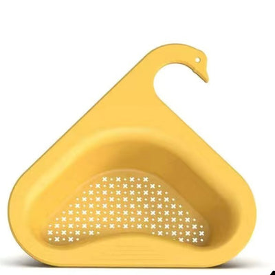 Stylish Swan Sink Drain Basket Modern Kitchen Organizer